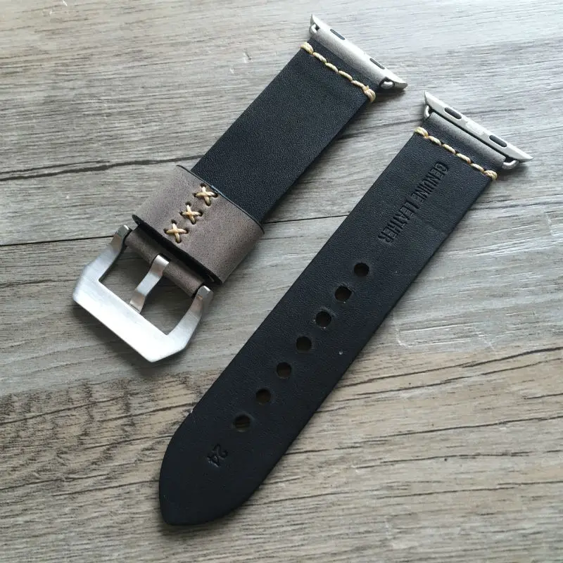 Для Apple Watch Series 5 4 3 2 1 ремешок для iWatch ремень ручной работы ретро кожаный ремешок 38 мм 42 мм