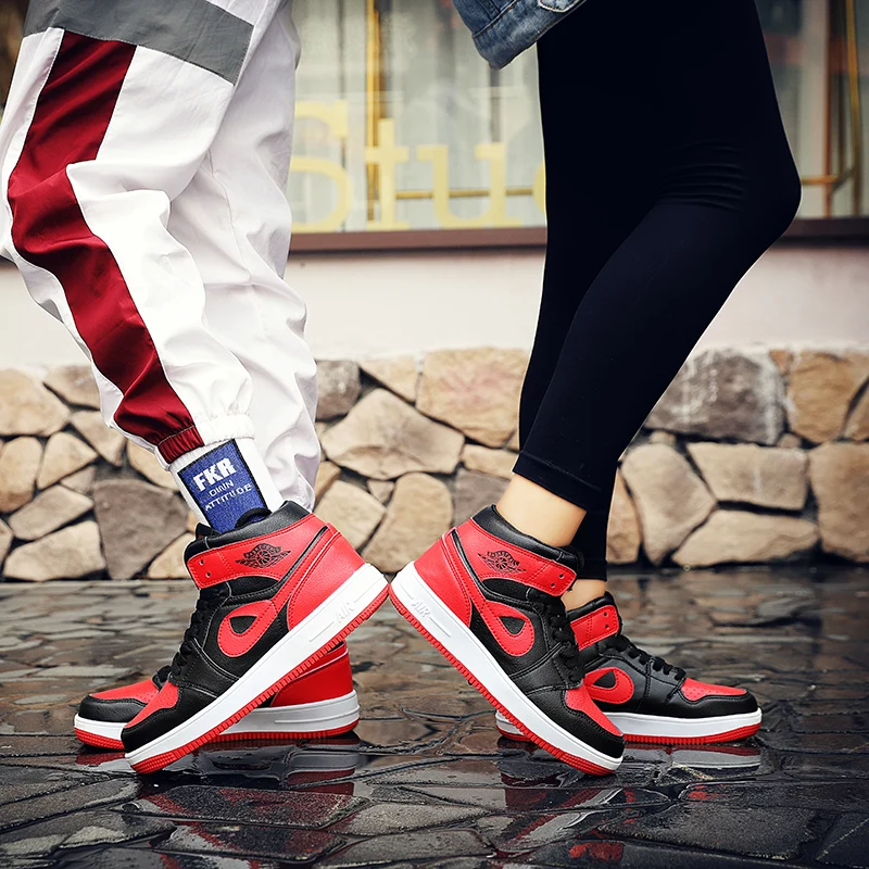 Повседневная обувь мужские высокие баскетбольные кроссовки Женская дышащая Спортивная обувь уличная противоскользящая прогулочная обувь модные кроссовки для спортзала