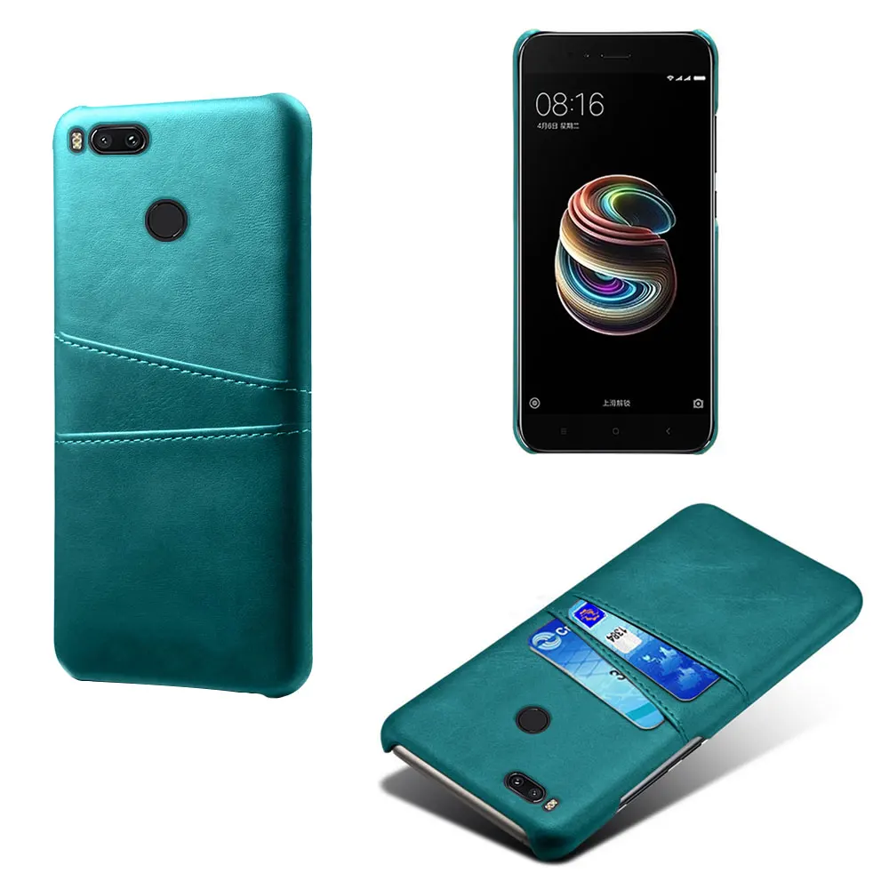 Для спортивной камеры Xiao mi 5X 6X A3 A2 A1 mi 9 8 se Lite со слотами для карт из искусственной кожи чехол для Xiomi Red mi 6 7 8 7A 8A Note 8 7 6 iPad Pro Чехол Capa - Цвет: Case-Green