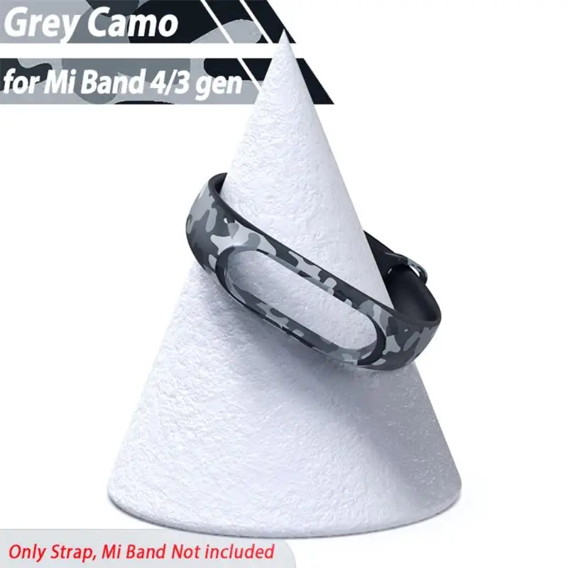 Grey Camo Ремешок для Xiaomi Mi 4, 3, сменный ремешок на запястье, браслеты, силиконовый ремешок для Xiaomi Mi, браслет - Цвет ремешка: Grey Camo