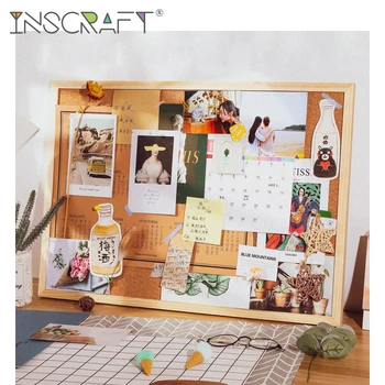 

Cork Bulletin Boards Framed Photo Corkboard Wall Mounted Office Message Vision Board Decorative Jewelry Memo Display Board