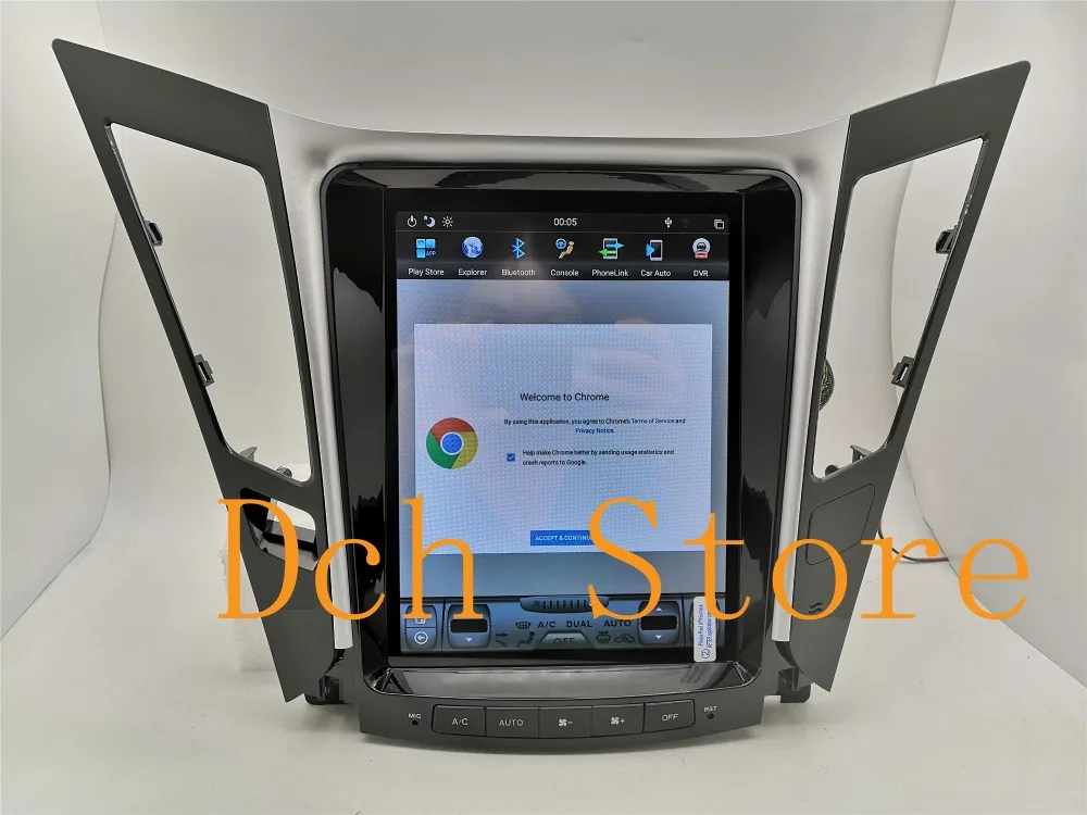 10,4 ''Tesla стиль Android 8,1 автомобильный DVD gps навигационный плеер для hyundai sonata 2012 2013 для авто ручной AC PX6 CARPLAY