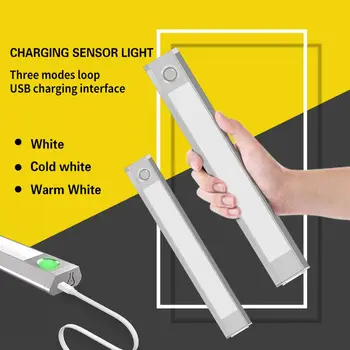 

Super Bright Night Light Bar Closet PIR Motion Portable Drawer Sensor Light Porch Induction Lamp 60LED Infrared Induction Lamp
