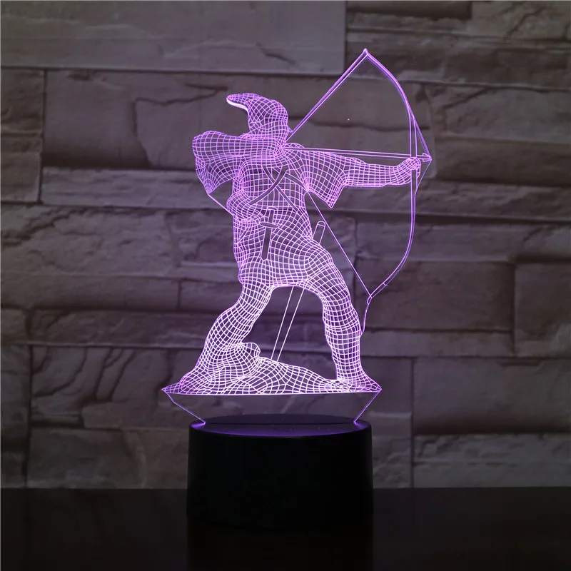 3D Lamp Best Present for Children The Sport Archery for Christmas Decoration Battery Operated Led Night Light Lamp 3D Illusion