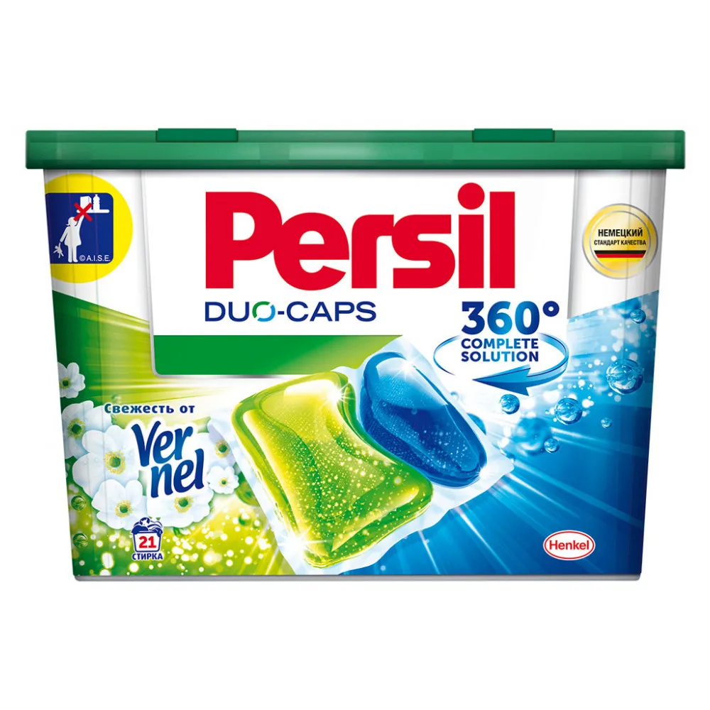 Капсулы для стирки «Duo-Caps 360° свежесть от Vernel» Persil, 21 шт