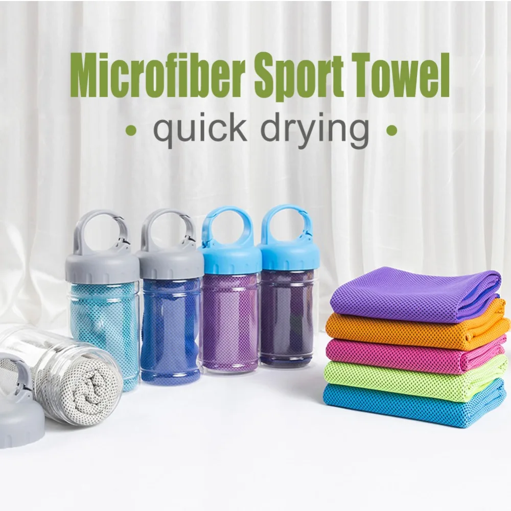 Новое спортивное полотенце из микрофибры, быстросохнущее пляжное полотенце, впитывающее пот, летнее ледяное полотенце, охлаждающее полотенце для фитнеса, йоги