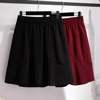 

Extra large size women's fat mm 2020 summer new French retro lotus leaf fishtail waist slimming wild A-line skirt 6XL 5XL