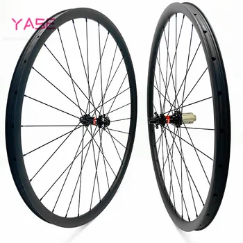 

YASE 27.5er carbon mtb disc wheels 35x25mm xc asymmetry tubeless bike wheel NOVATEC D411SB-D412SB 100x15 142x12 carbon wheelset