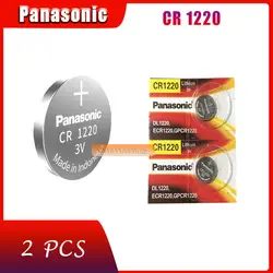 2x Panasonic CR1220 кнопки сотового Миниатюрный элемент питания CR1220 автомобиль дистанционного Управление электрический сигнал 3 В литиевых Батарея