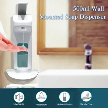

500ml Soap Dispenser Pumps Automatic Liquid Soap Dispenser Infrared Smart Sensor Touchless Foam Shampoo Dispensers For Bathroom