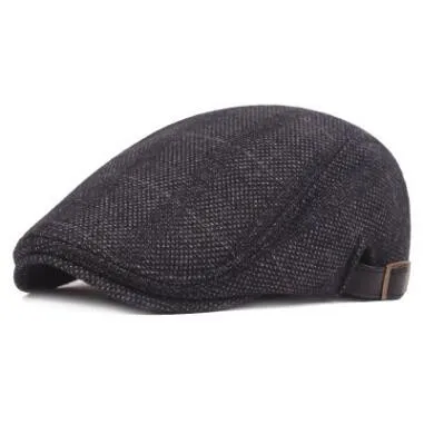 XdanqinX New Winter Men Warm Berets Cotton Velvet Thick Warmth Tongue Caps Men's Brand Cap Adjustable Head Size Dad's Winter Hat - Цвет: Color-2
