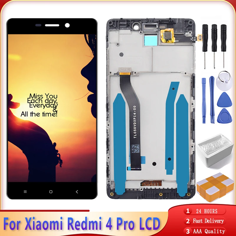 5.0&quot For Xiaomi Redmi 4 Pro LCD Display With Touch Screen Original Quality Digitizer Assembly Frame Prime | Мобильные телефоны