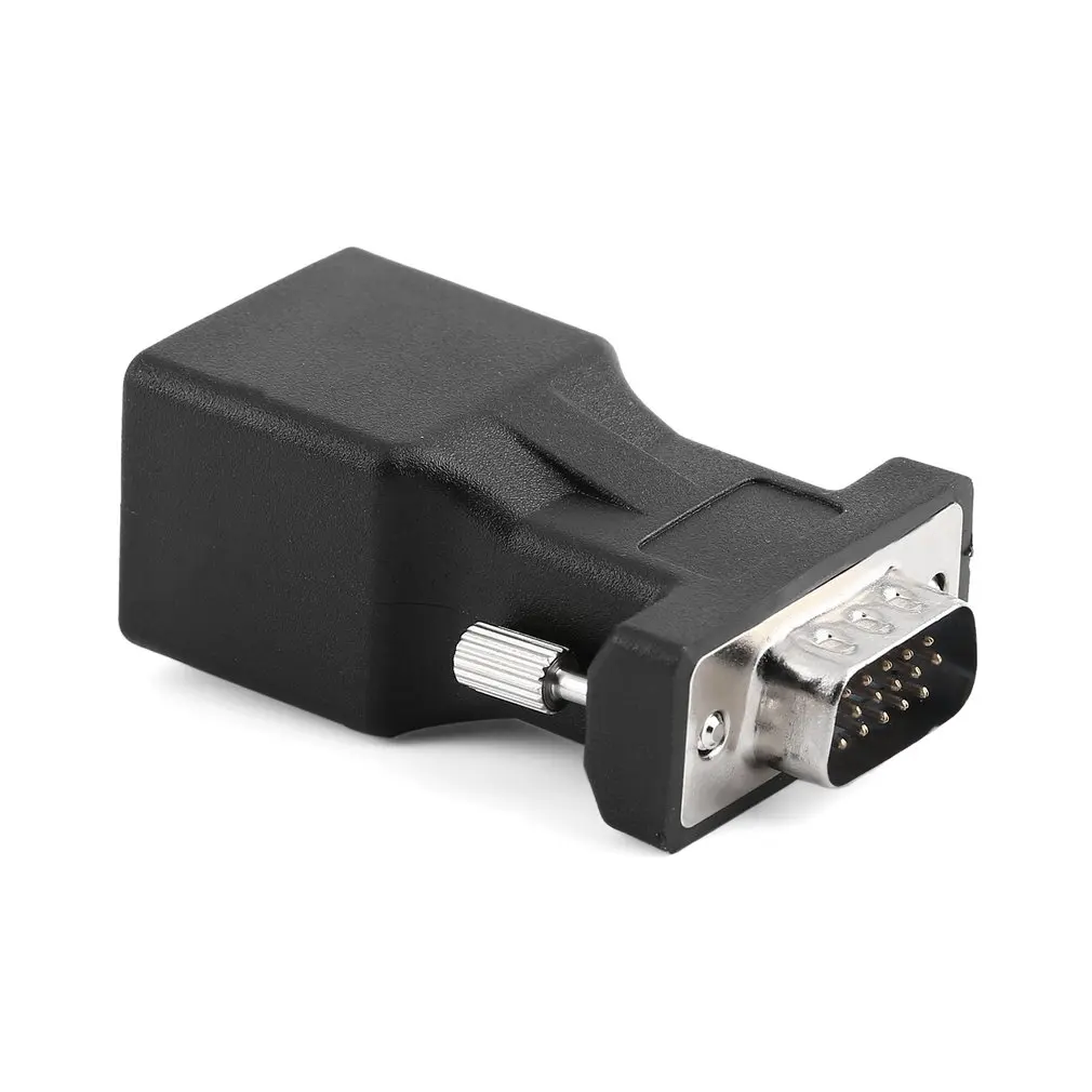 

15pin VGA Male/Female to LAN CAT5 CAT6 RJ45 Network Cable Adapter Dada Transfer Cable for Personal Computer Newest