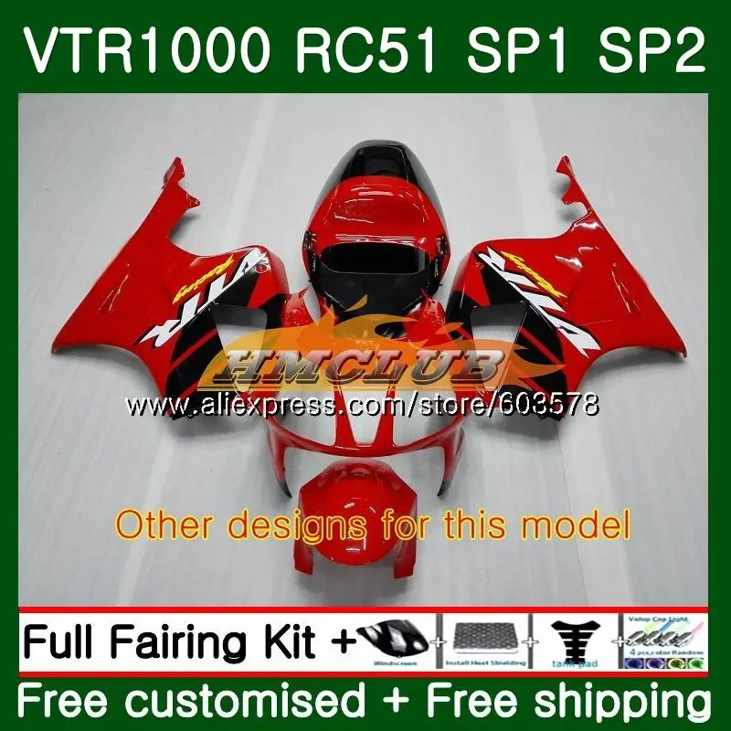 Обтекатель для HONDA VTR1000 2000 2001 2002 2003 2004 2005 2006 89CL. 35 клей-герметик VTR 1000 RC51 SP1 SP2 00 01 02 03 04 05 06 цвет: черный, синий