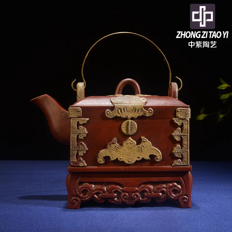 

In Purple Yixing The Ming Dynasty Old Dark-red Enameled Pottery Teapot Taiwan Backflow Manual Imitate Old Kettle One Factory The