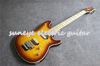 

China OEM Sunburst Quilted Finish Suneye Electric Guitar Wolfg. EVH Guitars Electric With Chrome Hardware Left Handed Available