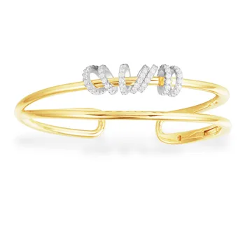 

[MeiBaPJ]S925 pure silver high-end micro inlaid neutral full diamond lovers Bracelet