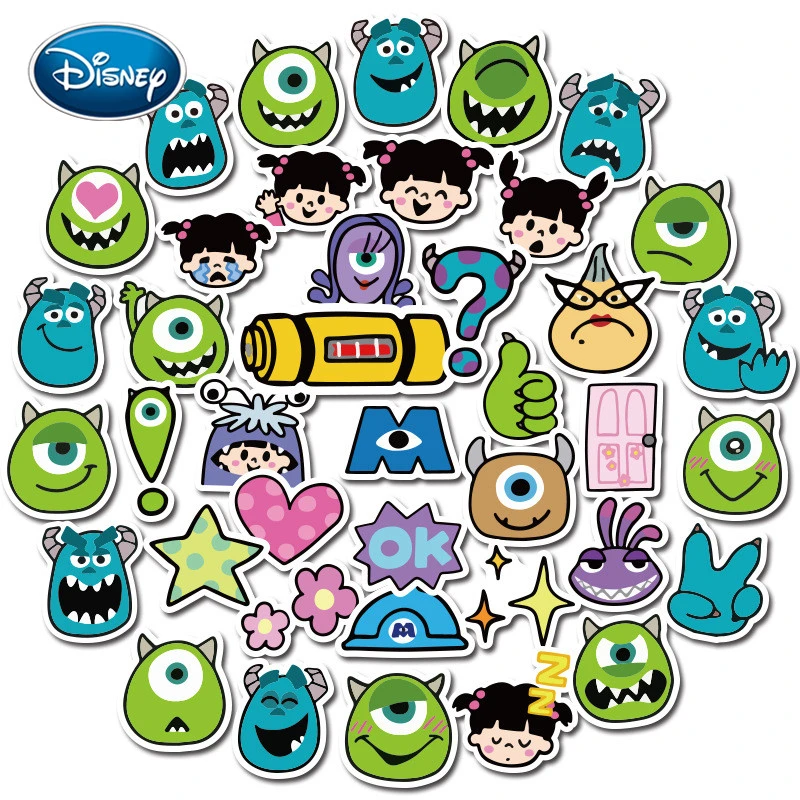 Binnen idee materiaal סט מדבקות ל Monster | Stickers Monster | Disney Monsters Stickers - Disney  40pcs - Aliexpress