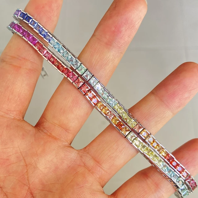 Share 77+ rainbow gemstone tennis bracelet 3tdesign.edu.vn