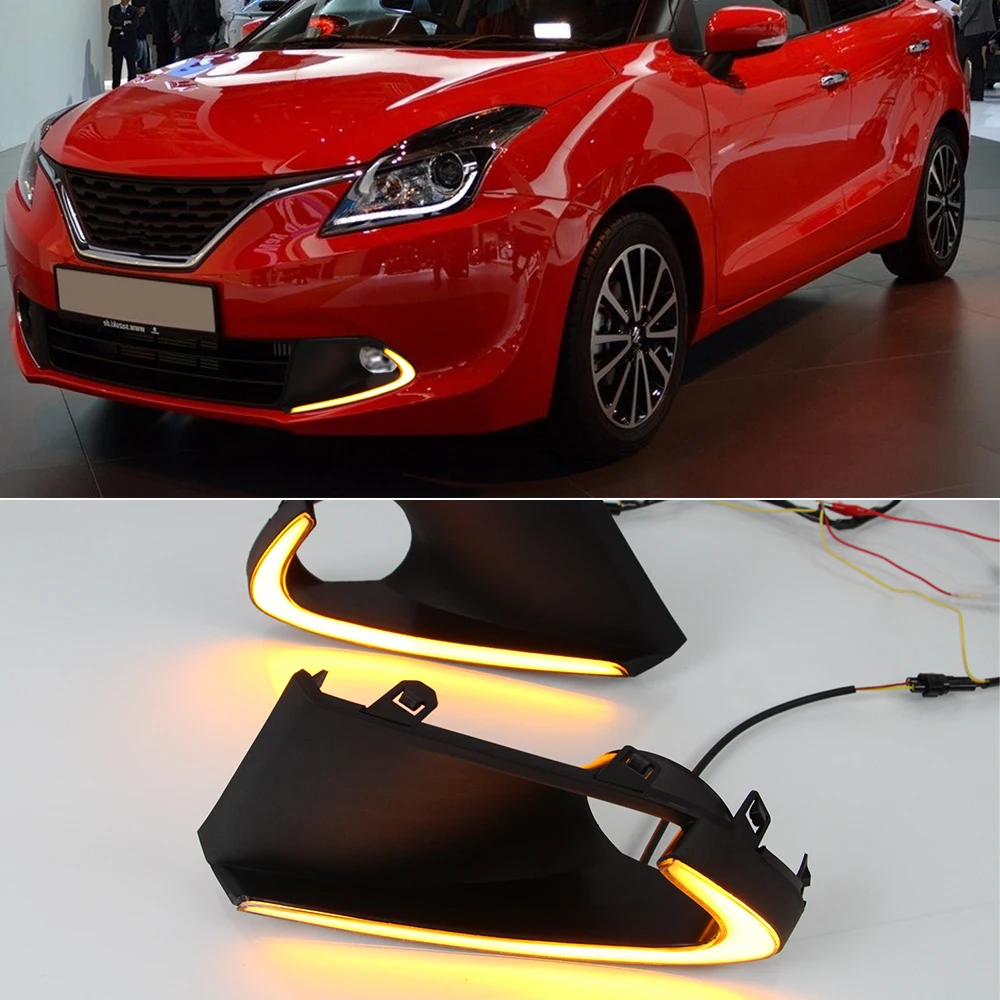 Автомобильные мигающие светодиодные фары 2 шт. для Suzuki Baleno 2016 2017 2018 2019 DRL дневные