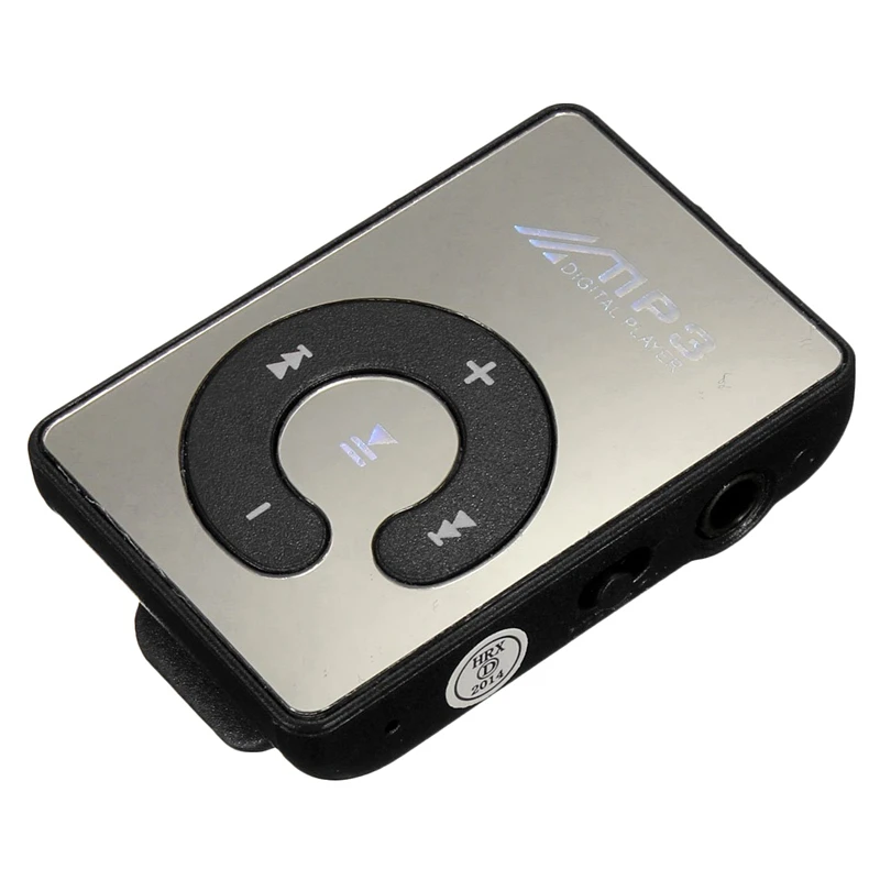 2 шт мини музыкальный MP3-плеер с usb-кабелем с наушниками, черный и синий