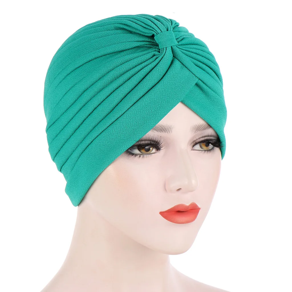 

2021fashion spring ladies headscarves new Muslim headscarves hats Indian hats foldable headscarves hats women luxury headscarves