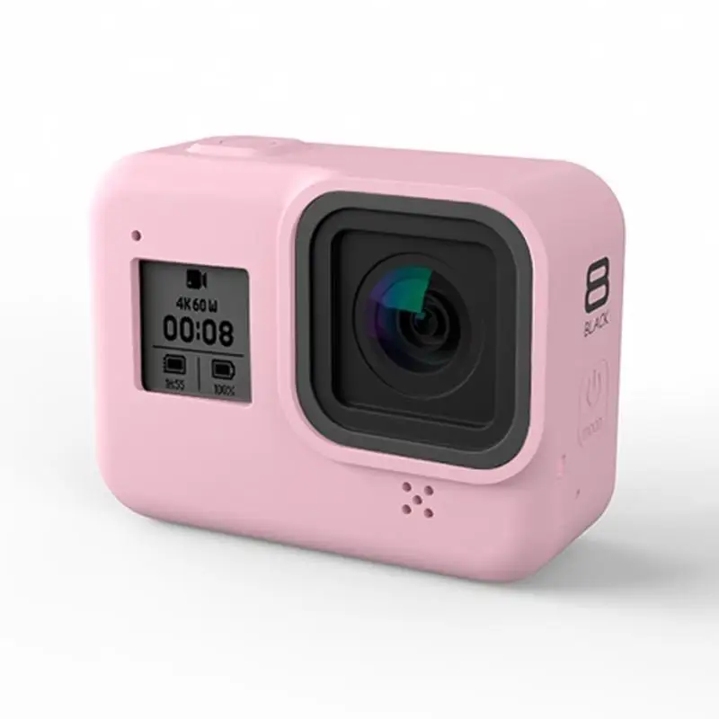 Силиконовый защитный чехол рамка с ремешком на руку для GoPro 8 Спортивная камера аксессуары для спортивных и экшн-видеокамер чехол для тела