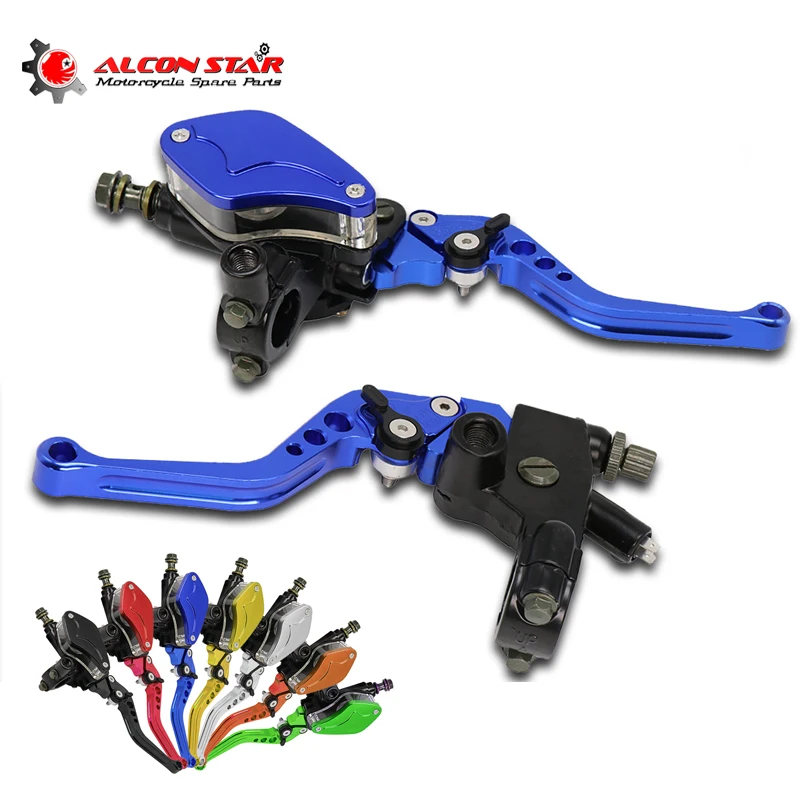 thumbnail image 2 of Alconstar - Cilindro maestro de embrague de freno hidráulico doble CNC de 7/8" para motocicleta, palanca de depósito apta para motocicletas deportivas de 50 cc a 300 cc y motocicletas de calle, 2 of 5