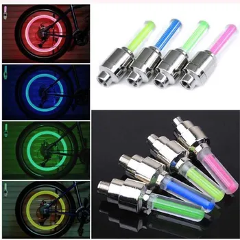 

Bicycle Lights Mountain Road Bike Tyre Valve Caps Wheel Spokes LED Light Cycling Lamp Accessories