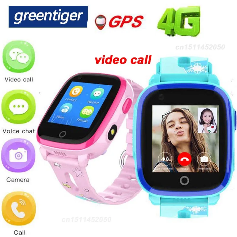 Greentiger DF33 4G умные часы Детские видео звонки gps Wi-Fi положение трекер SOS Удаленная камера IP67 водонепроницаемые детские безопасные часы