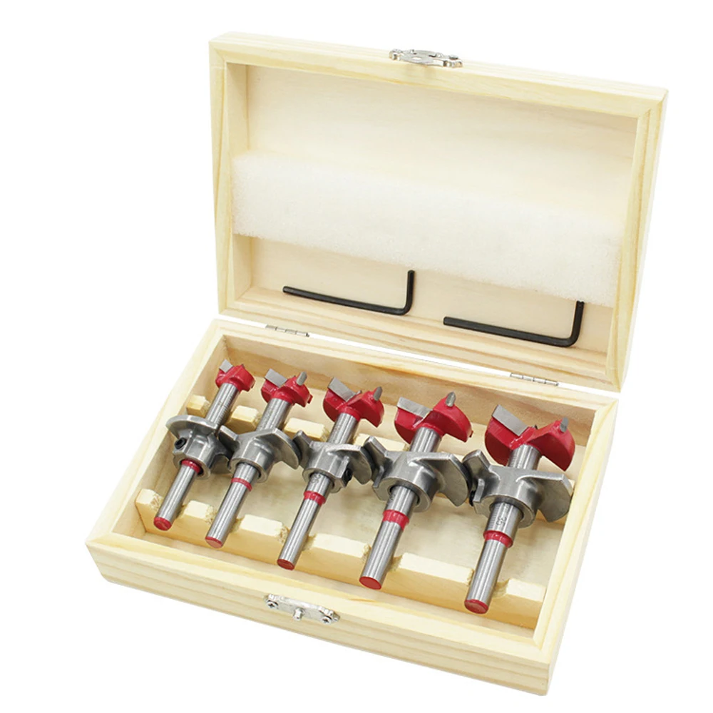 

15-35mm Positioning Woodworking Hole Opener Set Hard Alloy Flat Wing Drill Adjustable Hinge Reamer Drilling Hole Tool