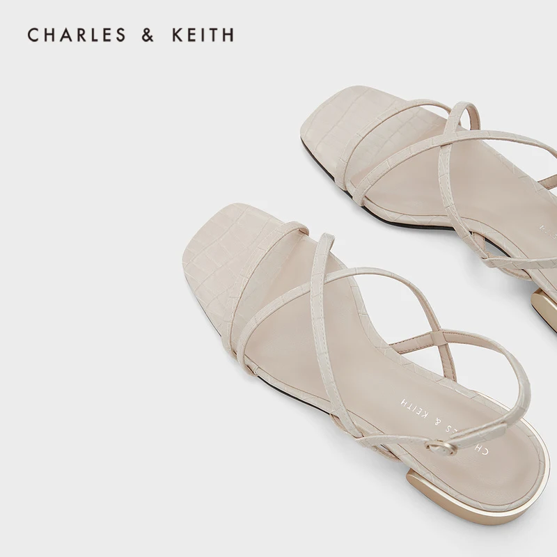 Keith Square Toe Flat Sandals 2021 Charles＆keith New Arrival For