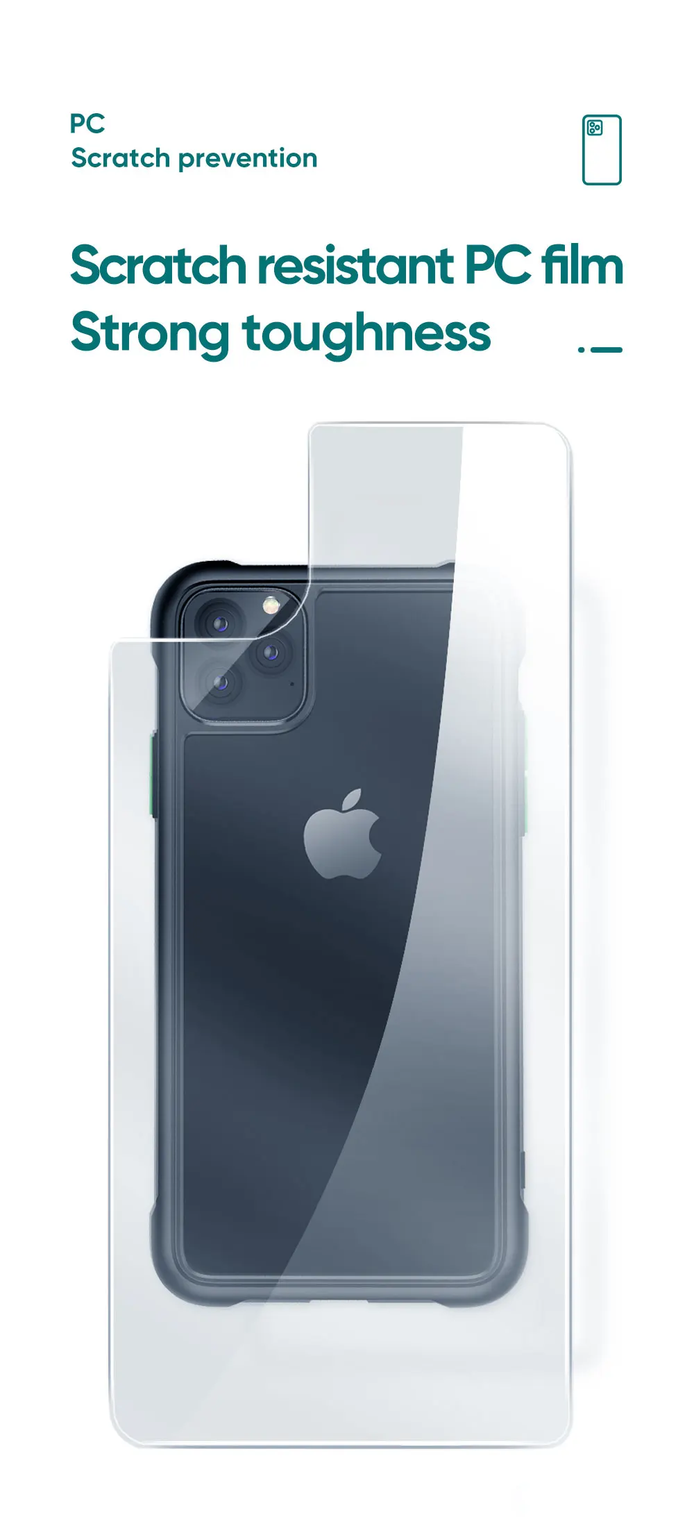 Прозрачный чехол для iPhone 11 Pro Max, тонкий жесткий чехол из поликарбоната для iPhone 11 Pro Max, защита от падения и пожелтения, гибридный дизайн