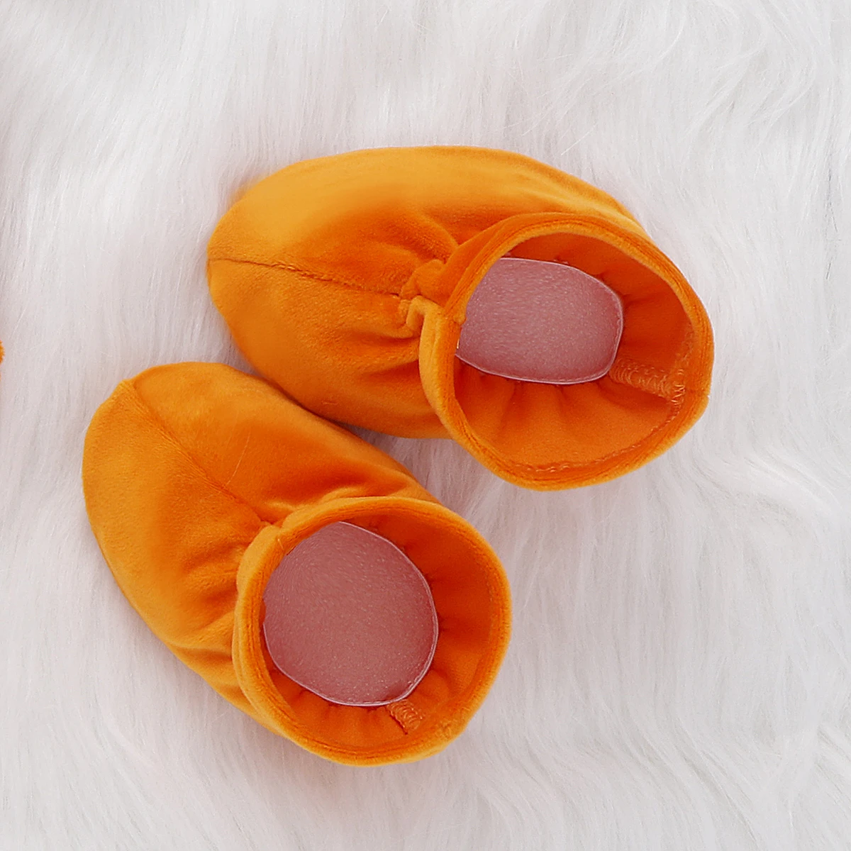 3Pcs Baby Halloween Clothing Pumpkin Tops Hat Shoes Outfit Newborn Baby Girl Boy Fuzzy Clothes Set Costume Party Cosplay Outfits