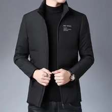 Новинка, куртка на утином пуху, мужское зимнее пальто, мужское серое пуховое пальто, короткие мужские зимние парки, Толстые мужские куртки