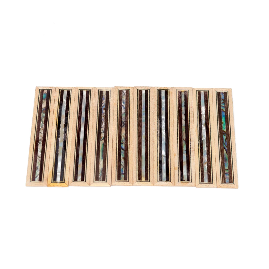 

10PCS Classical Guitar Bridge Tie Blocks Maple inlay(Rosewood +shell ) Wood Frame Series Parts Accessories New NA-04