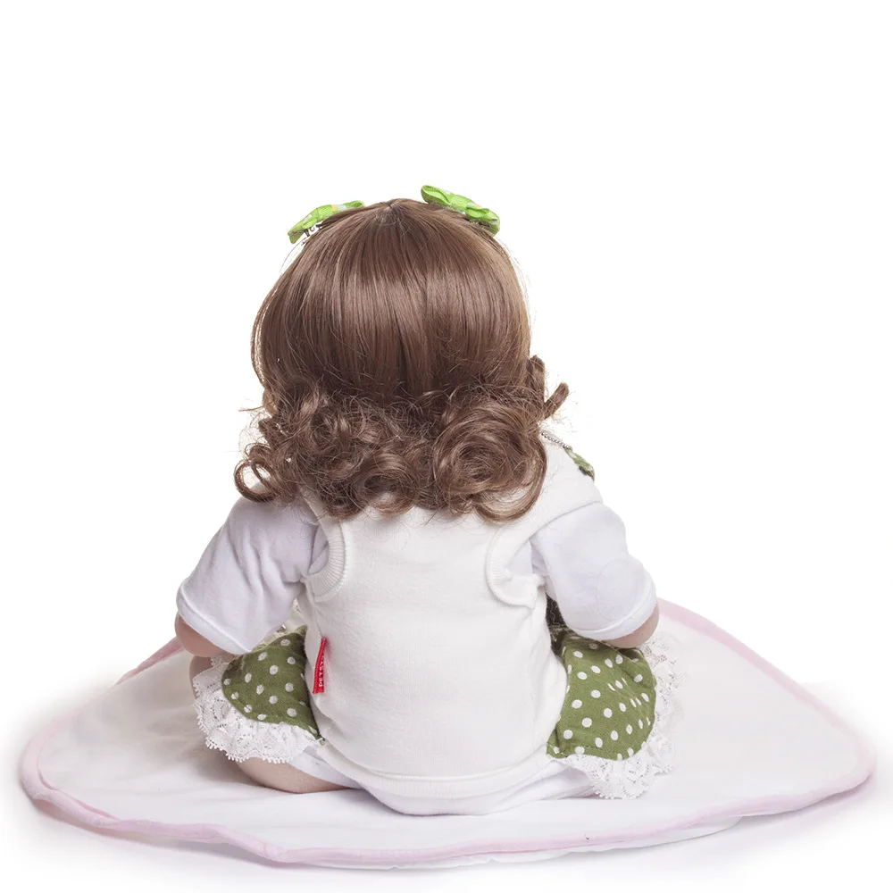 Pickwoo 18 дюймов 48 см bebes кукла-реборн для маленьких девочек Мягкие силиконовые куклы Boneca reborn Brinquedos Bonecas подарки на день детей игрушки