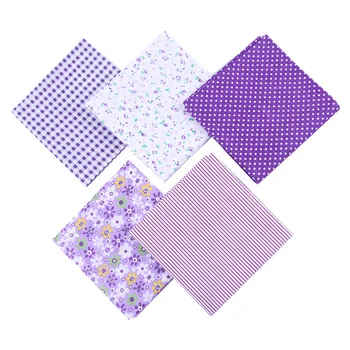 

100%Cotton Cloth Printed Cloth Purple Elegant Fabric Pink Plain Small Floral 5-color Cloth Group DIY Handmade Patchwork