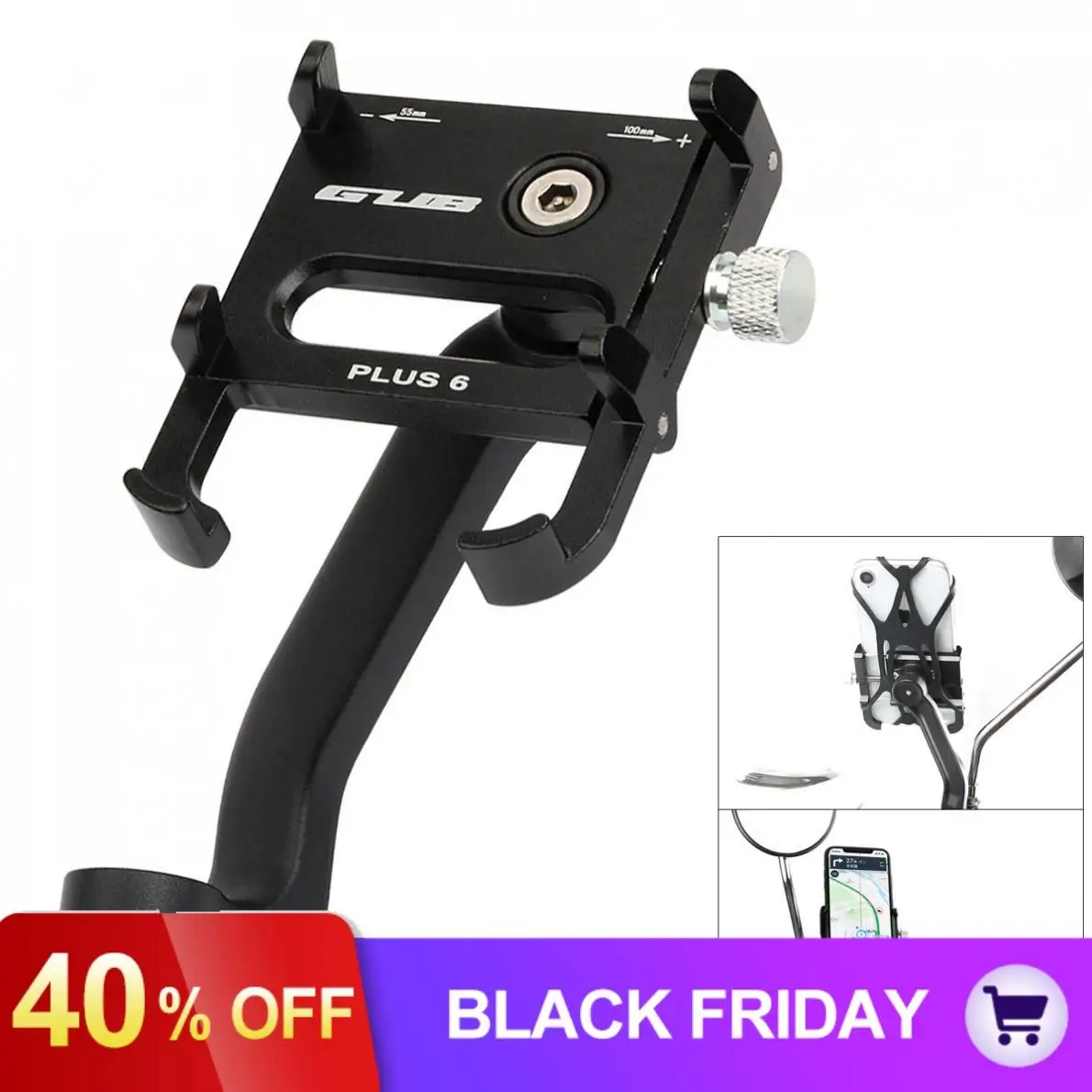 Motorcycle Mobile Phone GPS Holder Universal 360 Degrees Rotate Thicken Aluminum Alloy Electromobile Bike Stand Bracket