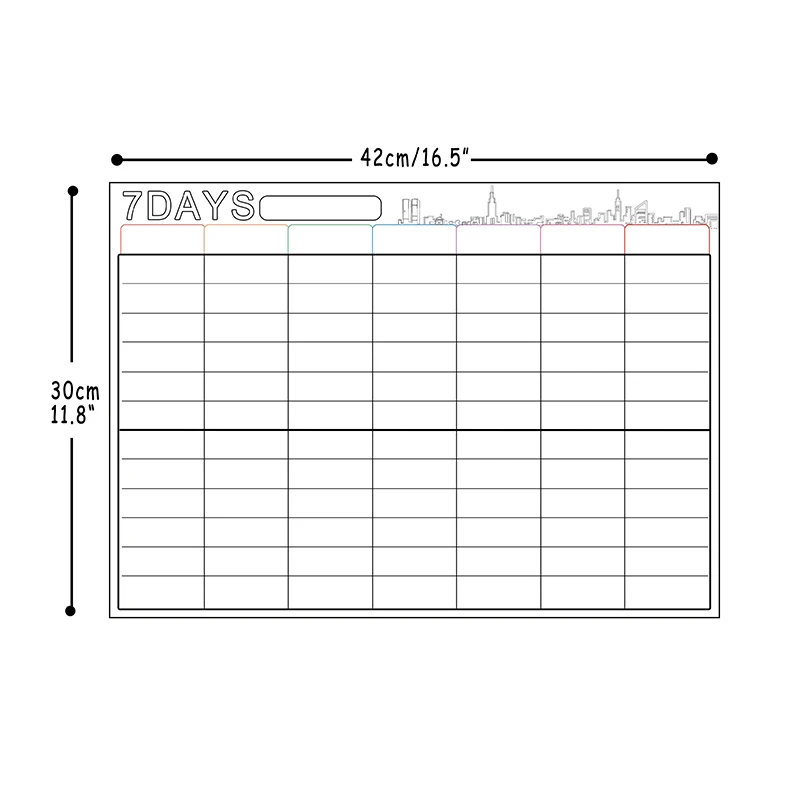 A3 магнитная доска сухой стираемый календарь Набор 16X12 дюймов доска Еженедельный планировщик для холодильника Холодильник Кухня дом