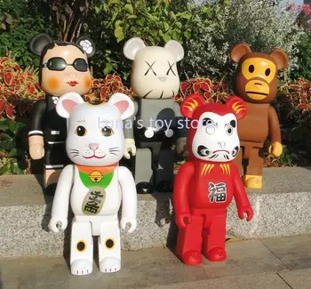 

22 Inch/52cm Brick Street Art Bear Vinyl Doll Collection Model Toy Movable Doll Ornament Statue Bear Doll Gift Cute Ornament