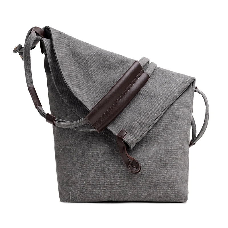 Дизайнерская простая ткань женская сумка-мессенджер повседневная мужская сумка винтажная Женская сумка через плечо дорожные сумки - Цвет: Grey Small Size