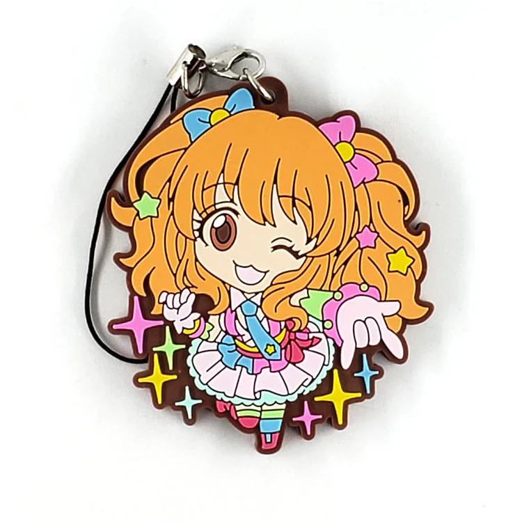 Idolm ster Золушка оригинальная японская аниме фигурка резиновая силиконовая подвеска на мобильный телефон/брелок/ремешок D447 - Цвет: 2
