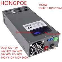 

Digital Display 1000W 0-12V 15V 24V 30V 36V 48V 60V 72V 110V 150V 200V Current and Voltage Adjustable SMPS Current limiting
