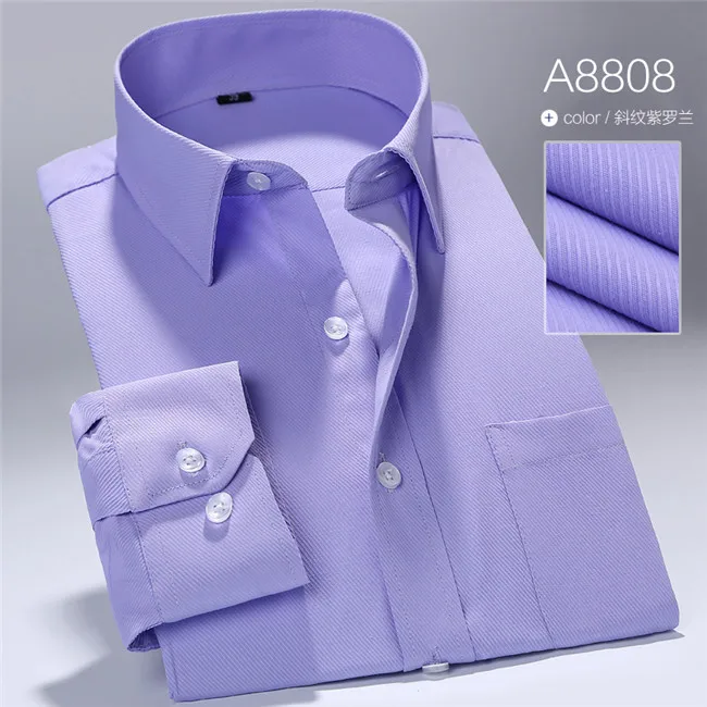 Мужская деловая рубашка для джентльмена, высококачественная, тонкая, с длинными рукавами, хлопок, дизайн, высокое качество/Мужская одежда, большой размер, бутик, официальные Топы - Цвет: A8808