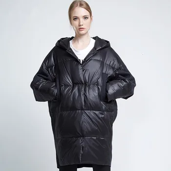 

Women's White Duck Down Parkas Coats Winter Ladies Hooded Long Fashion Korean Down Jacket Waterproof Snow Outerwear Female