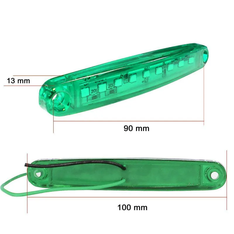 2 шт. аксессуары для грузовиков светодиодный свет 24 В фара грузовика зазор световая полоса 9SMD боковой маркер светодиодный аксессуары для грузовика