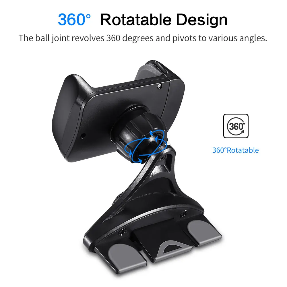  KISSCASE Auto Telefon Halter CD Slot-Halterung Für iPhone Samsung 360 Grad Rotation Universal Handy