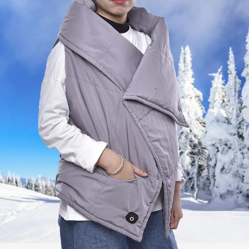 2019 Outdoor Women Electric Heated Mat USB Heating Vest Winter Thermal Cloth Feather Hot Sale Camping Hiking Warm Hunting Jacket
