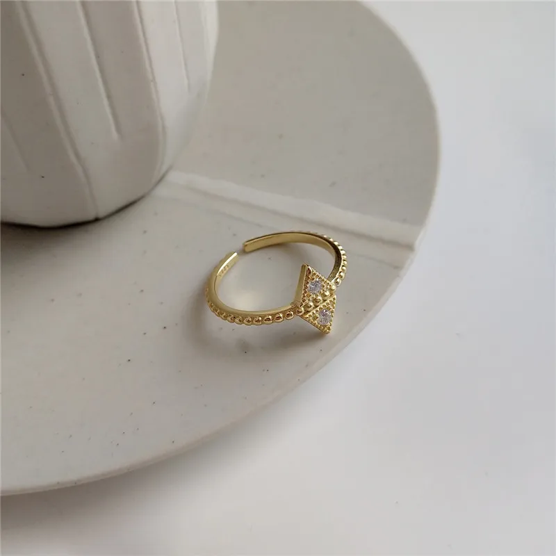 925 Sterling Silver European Punk Hip Hop Ring For Women Pavé Crystal Sun Flower Geometric Index Finger Ring Party Jewelry - Image 5